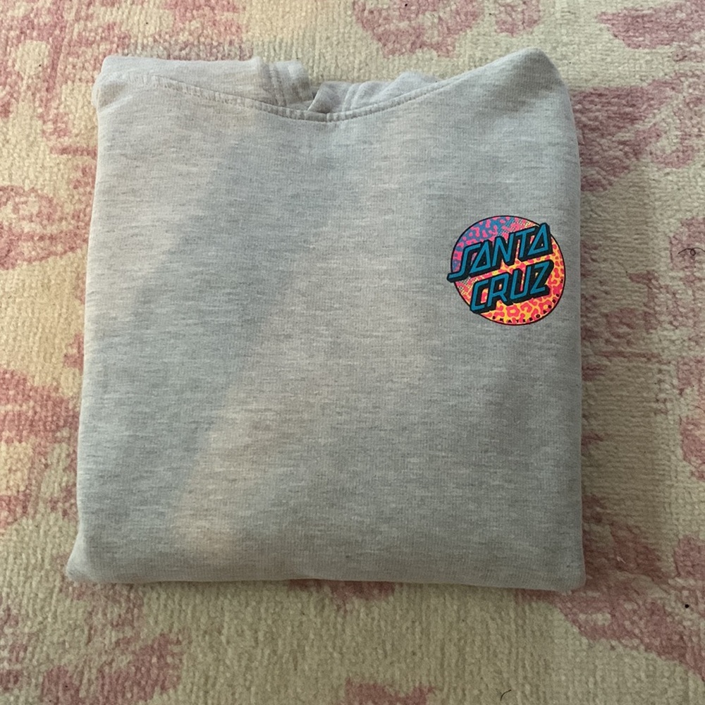 Girls size XL Santa Cruz grey sweatshirt